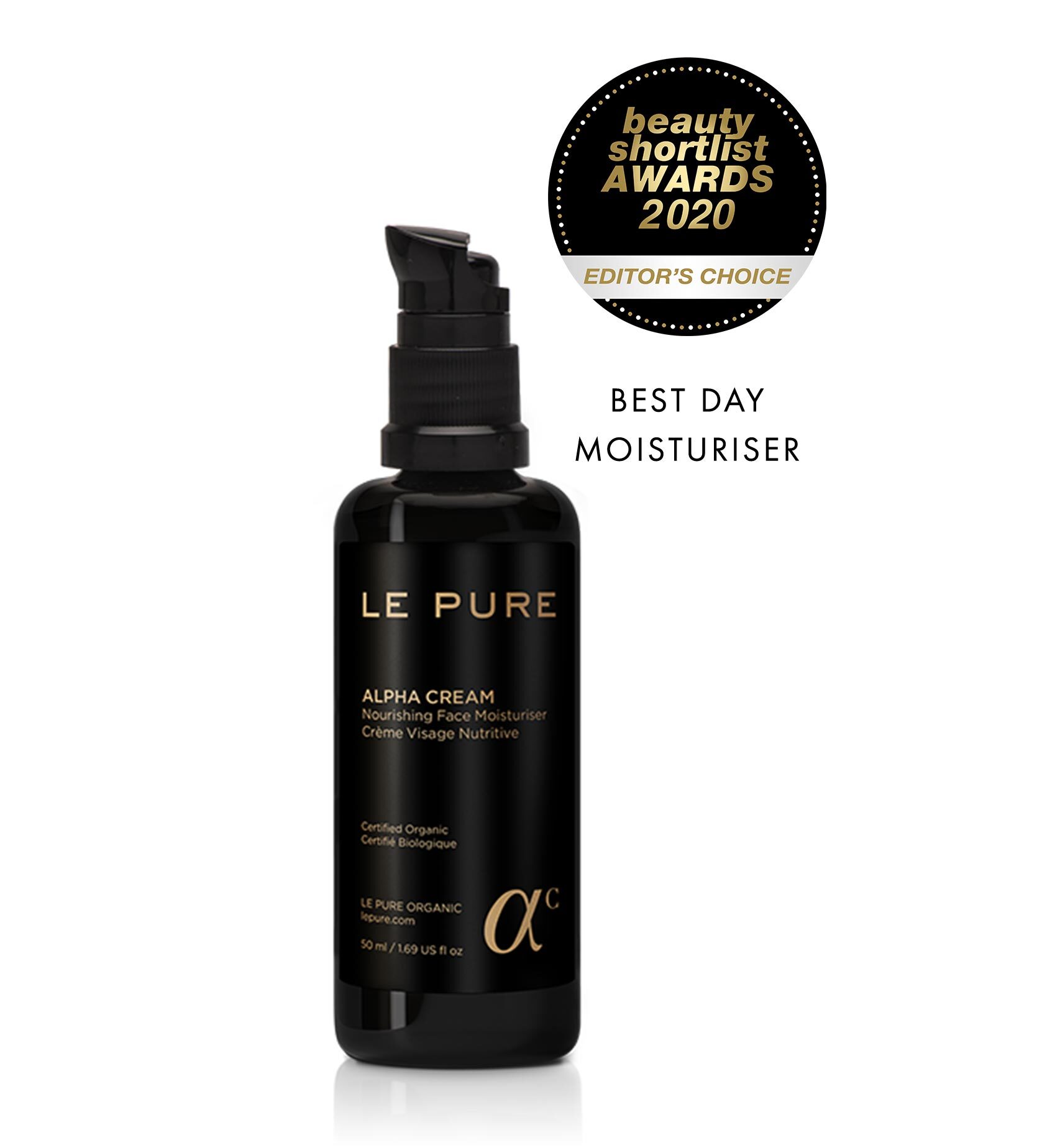 alpha cream con su premio 2020