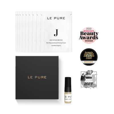 the LE PURE organic skincare samples for normal skin