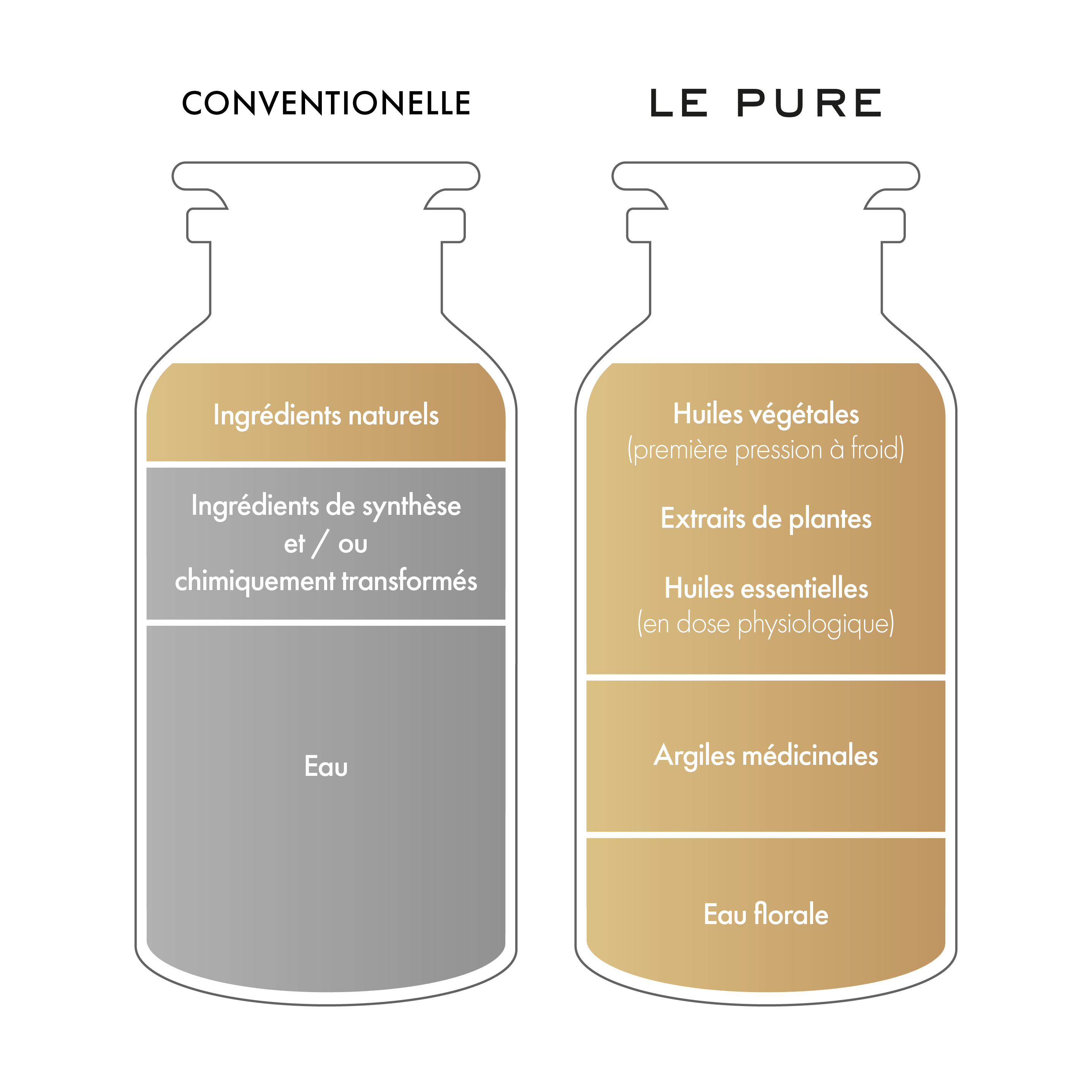 Infographie formule des crèmes LE PURE