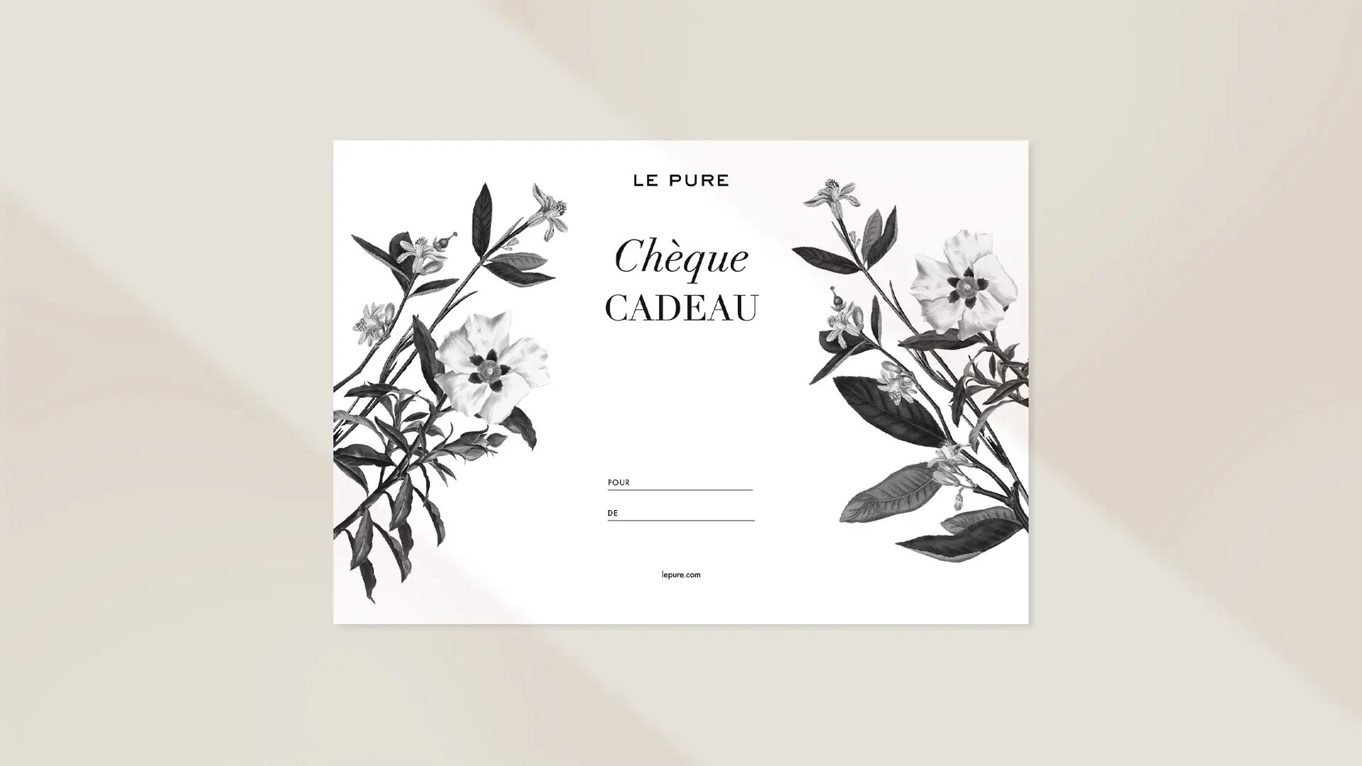 Chèque Cadeau de LE PURE