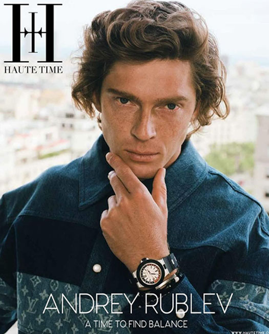 Tennis player Andrey Rublev's skin prepared with LE PURE organic skincare and foundation for Haute Living Magazine – MUA Barbara Urra
