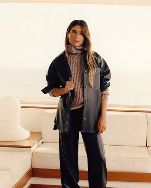 Model and influencer Belen Hostalet's skin prepared with LE PURE organic skincare and foundation – MUA Veronica Garcia