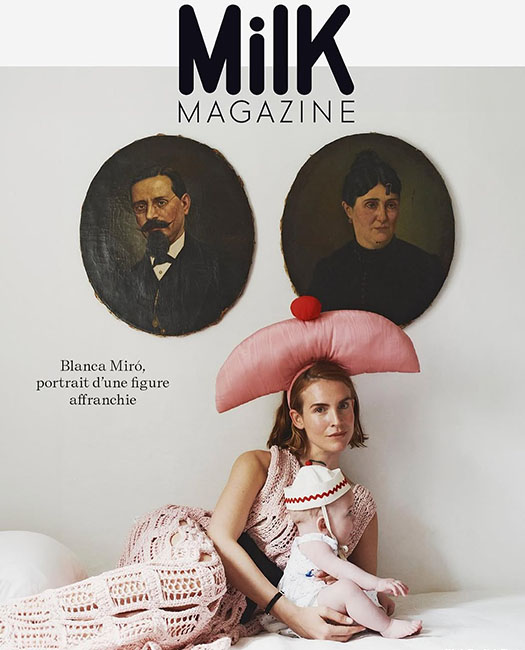 Fashion blogger Blanca Miró's skin prepared with LE PURE organic skincare and foundation for Milk Magazine – MUA Paca Navarro