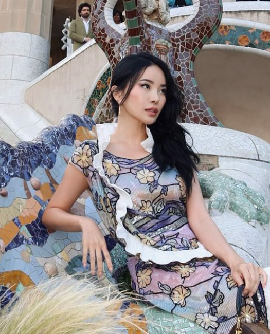 Su Park's skin prepared with LE PURE organic skincare and foundation at the Louis Vuitton fashion show in Barcelona – MUA Esther Zaragoza