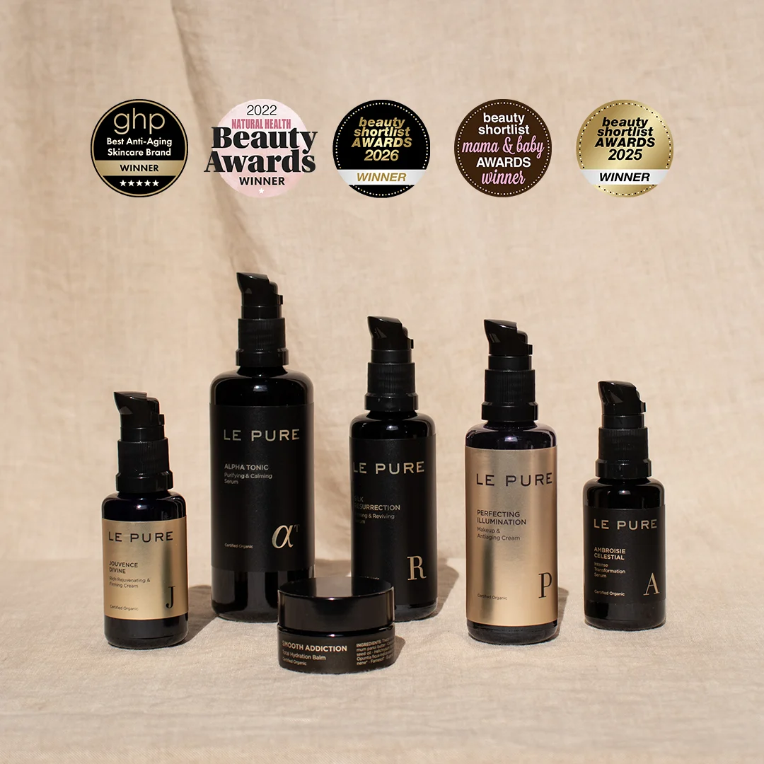 LE PURE award-winning certified organic skincare collection — 55 beauty skincare awards
