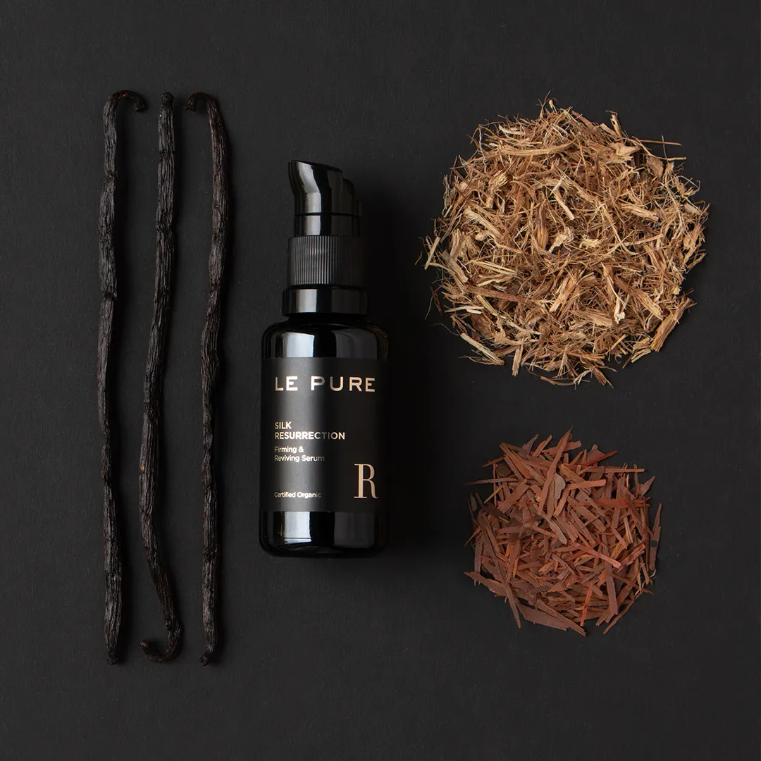 Silk Resurrection serum with vanilla pods, lapacho bark and kudzu root