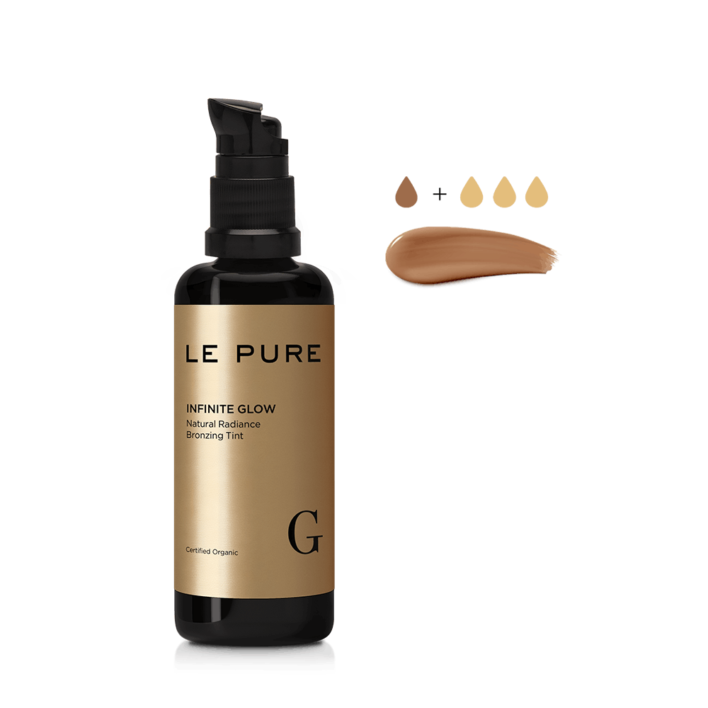50 ml bottle of Infinite Glow LE PURE