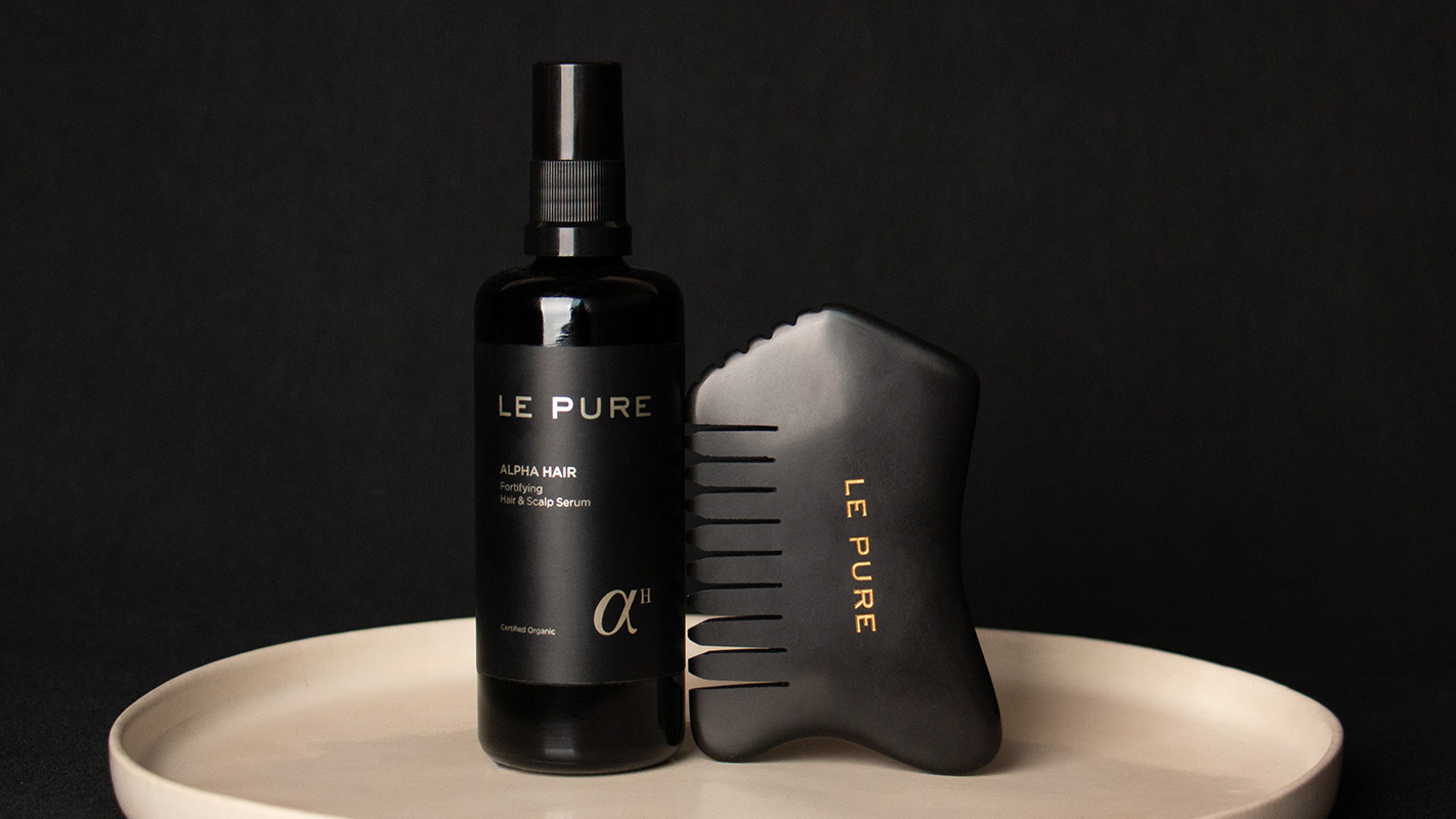 Alpha Hair und Gua Sha Kamm für die Kopfhautmassage